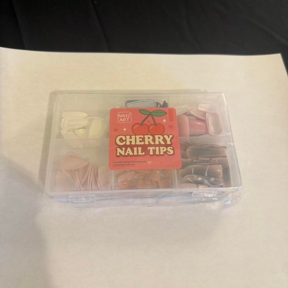 Nail Art Cherry Nail Tips Assorted Colors and Designs Kit NEW
